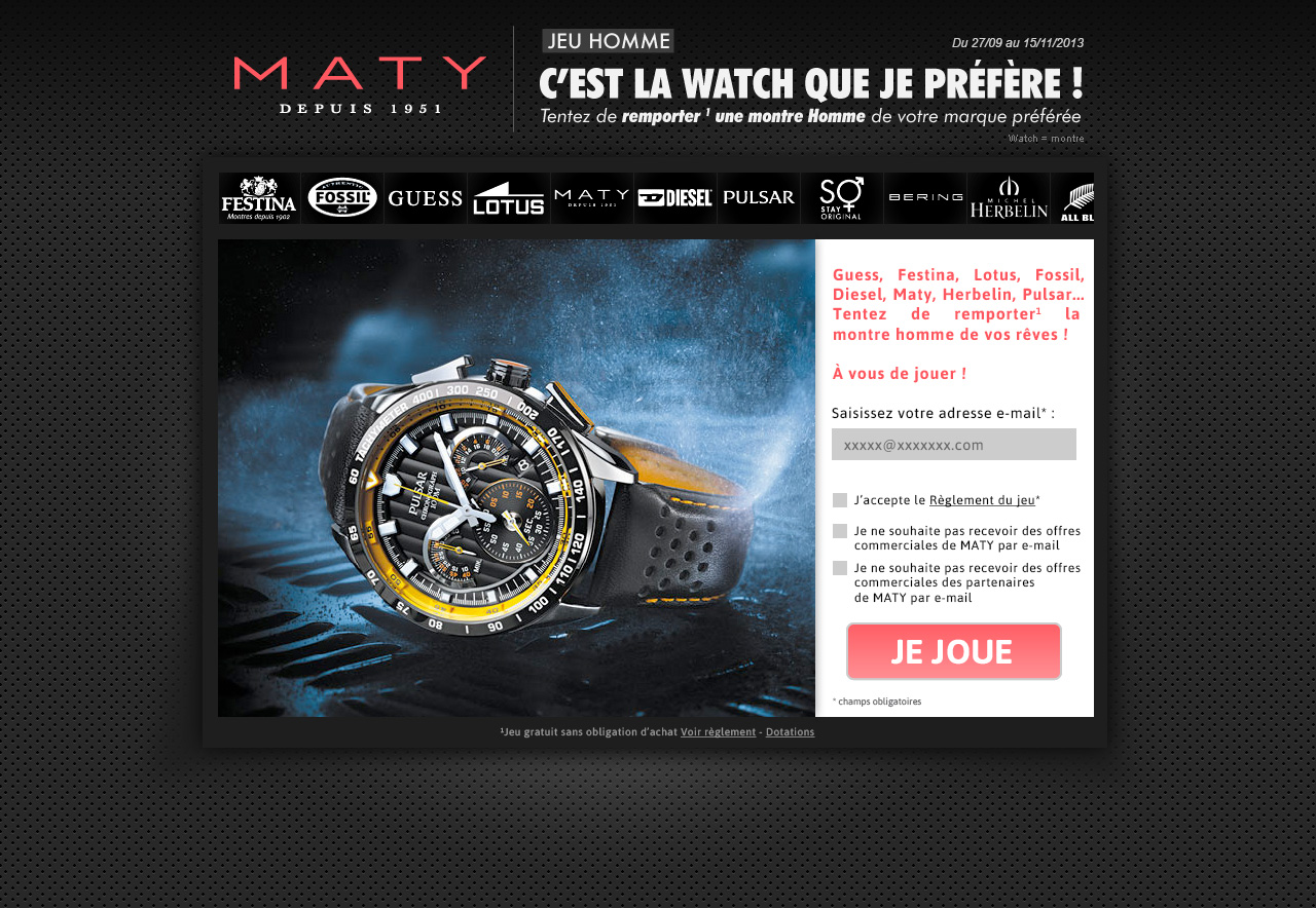 Création d'une application web - MATY c'est la watch